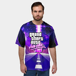 Футболка оверсайз мужская GTA vice city retrovawe, цвет: 3D-принт — фото 2