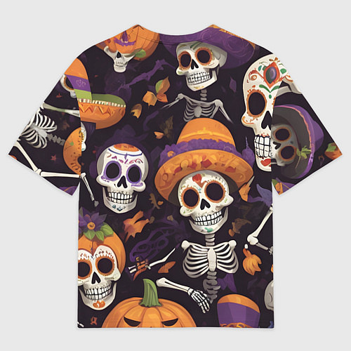 Мужская футболка оверсайз Страшилки хэллоуин / 3D-принт – фото 2