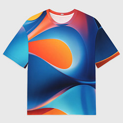 Футболка оверсайз мужская Абстрактный геометрический градиент, цвет: 3D-принт
