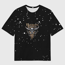 Мужская футболка оверсайз Baldurs Gate белые краски