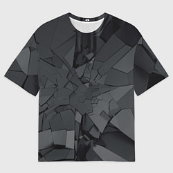 Футболка оверсайз мужская Трещины, цвет: 3D-принт