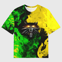 Мужская футболка оверсайз The Witcher in fire