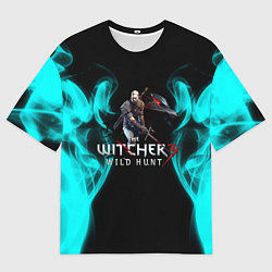 Футболка оверсайз мужская Ведьмак неновый дым, цвет: 3D-принт