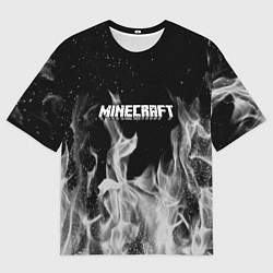 Мужская футболка оверсайз Fortnite серый огонь