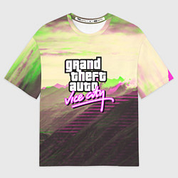 Футболка оверсайз мужская Vice city glitch, цвет: 3D-принт