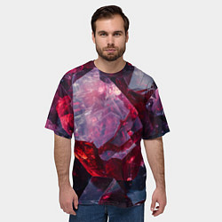 Футболка оверсайз мужская Драгоценный минерал, цвет: 3D-принт — фото 2