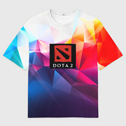 Мужская футболка оверсайз DOTA geometry neon