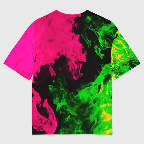 Мужская футболка оверсайз Warthunder flame fight / 3D-принт – фото 2