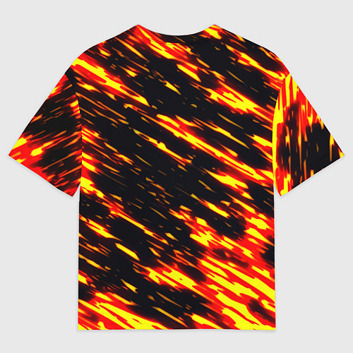 Мужская футболка оверсайз Portal огненный стиль / 3D-принт – фото 2