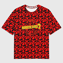 Мужская футболка оверсайз Borderlands logo pattern