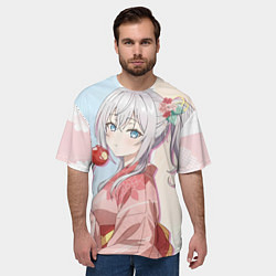 Футболка оверсайз мужская Аля иногда кокетничает со мной по русски Алиса, цвет: 3D-принт — фото 2