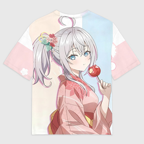 Мужская футболка оверсайз Аля иногда кокетничает со мной по русски Алиса / 3D-принт – фото 2