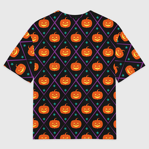 Мужская футболка оверсайз Звёздные тыквы / 3D-принт – фото 2