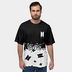 Футболка оверсайз мужская Marshmello dj pattern краски, цвет: 3D-принт — фото 2