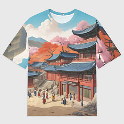 Футболка оверсайз мужская Чосон иллюстрация, цвет: 3D-принт