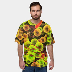 Футболка оверсайз мужская Вирусы текстура, цвет: 3D-принт — фото 2