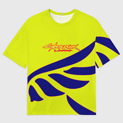 Мужская футболка оверсайз Cyberpunk 2077 крылья