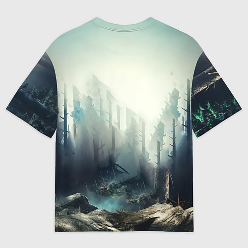 Мужская футболка оверсайз Агрессивный бурый медведь / 3D-принт – фото 2