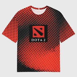 Мужская футболка оверсайз DOTA 2 краски абстракция