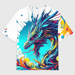 Футболка оверсайз мужская Japanese dragon - tattoo irezumi, цвет: 3D-принт
