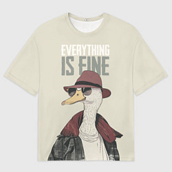 Мужская футболка оверсайз Гусь - все хорошо