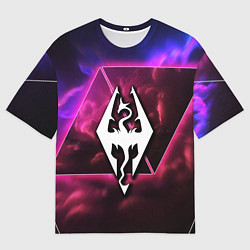 Мужская футболка оверсайз The Elder Scrolls neon game