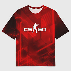 Мужская футболка оверсайз CSGO абстракция