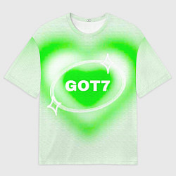 Мужская футболка оверсайз Got7 сердце