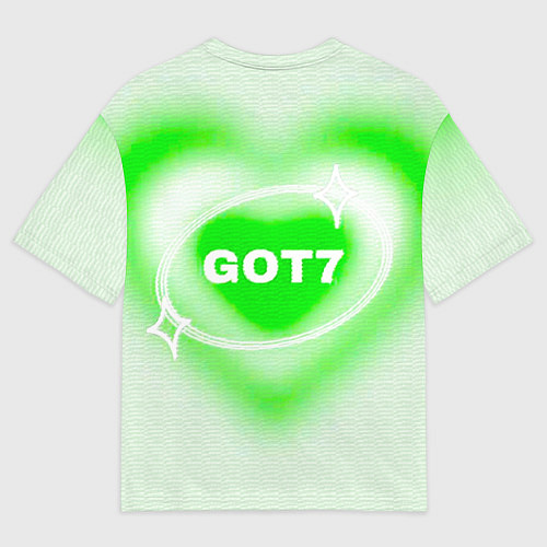 Мужская футболка оверсайз Got7 сердце / 3D-принт – фото 2