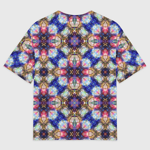 Мужская футболка оверсайз Пестрый калейдоскопический узор / 3D-принт – фото 2