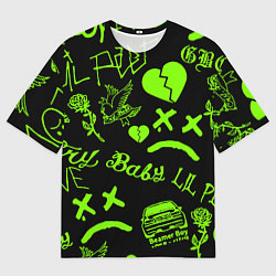 Футболка оверсайз мужская Lil Peep кислота, цвет: 3D-принт