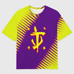 Мужская футболка оверсайз Doom абстракция