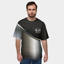 Футболка оверсайз мужская Honda metal car, цвет: 3D-принт — фото 2