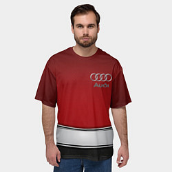 Футболка оверсайз мужская Audi metal car steel, цвет: 3D-принт — фото 2