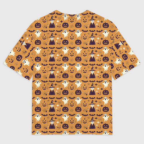 Мужская футболка оверсайз Хэллоуин паттерн с символикой / 3D-принт – фото 2