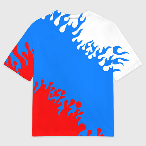 Мужская футболка оверсайз Российская федерация - флаг / 3D-принт – фото 2