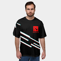 Футболка оверсайз мужская DOTA2 lines, цвет: 3D-принт — фото 2