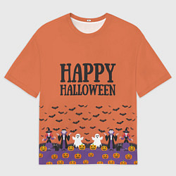 Футболка оверсайз мужская Happy Halloween pattern, цвет: 3D-принт