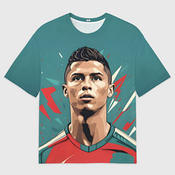Мужская футболка оверсайз Футболист Рональдо