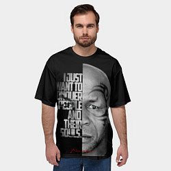Футболка оверсайз мужская Mike Tyson want to conquer, цвет: 3D-принт — фото 2