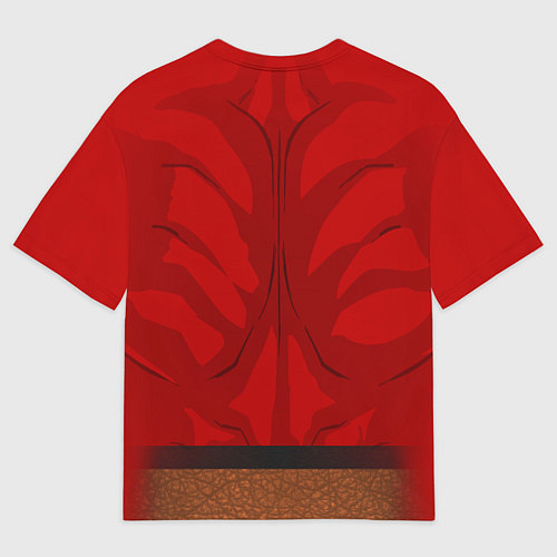 Мужская футболка оверсайз Хеллбой верх / 3D-принт – фото 2