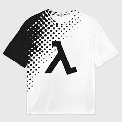 Мужская футболка оверсайз Half-life pattern black