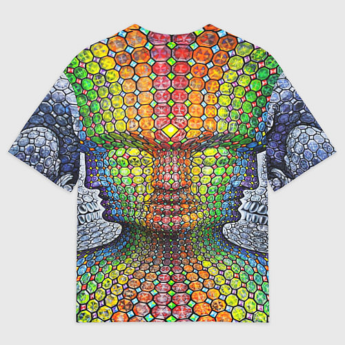 Мужская футболка оверсайз Оптические стёкла / 3D-принт – фото 2