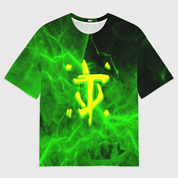 Футболка оверсайз мужская Doom storm green, цвет: 3D-принт