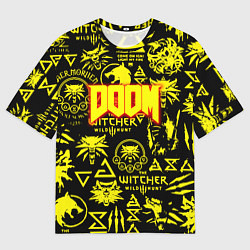 Мужская футболка оверсайз Doom x Witcher