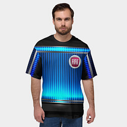 Футболка оверсайз мужская FIAT текстура авто, цвет: 3D-принт — фото 2