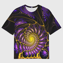 Футболка оверсайз мужская Fractal illusion steel, цвет: 3D-принт
