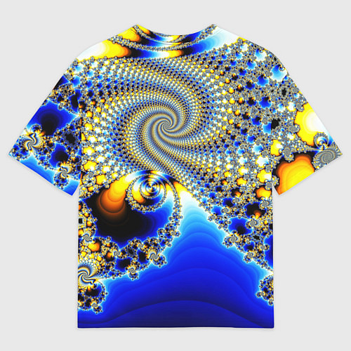 Мужская футболка оверсайз Фрактальный психоделики узор / 3D-принт – фото 2