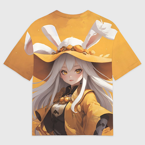 Мужская футболка оверсайз Аниме на желтом фоне / 3D-принт – фото 2