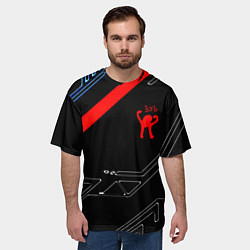 Футболка оверсайз мужская Ъуъ Съука sport geometry, цвет: 3D-принт — фото 2